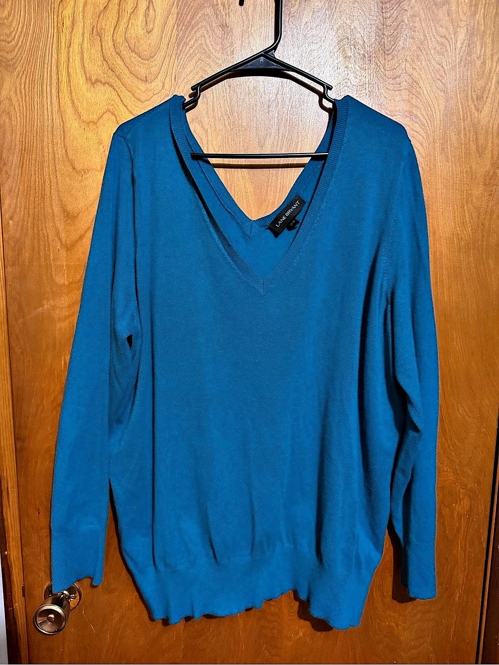 Lane Bryant V-Neck Sweater in Blue Size 22/24 Like New